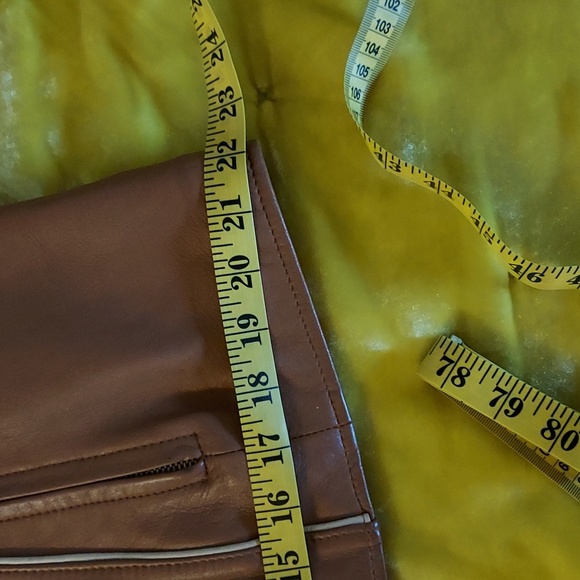 Baby Phat Women's Moto Leather Jacket Tan Cream Piping Removable Lining … - Picture 14 of 16